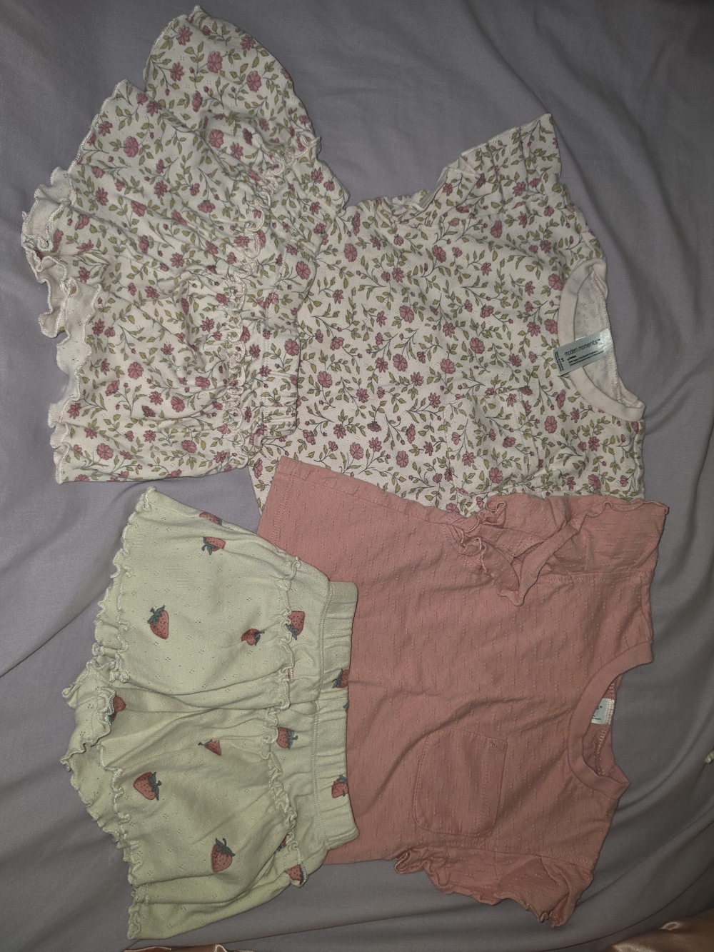 Modern Moments by Gerber toddler girl mix-and-match organic top & ruffled shorts